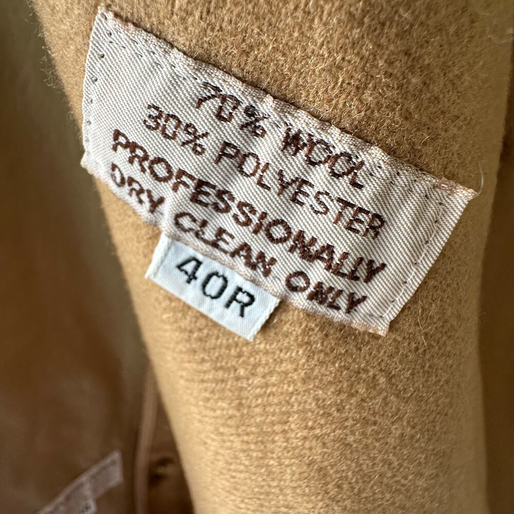 Austin Reed Regent St Trench Coat 40R Tan Wool Liner Belted Rain Jacket Britcore - Picture 10 of 11